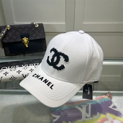 chanel flower baseball hat blue and white|Chanel beanie 2022.